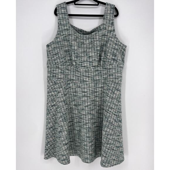 Leota Sleeveless Ariana Dress in Green Multi Sz 3X - Picture 3 of 10